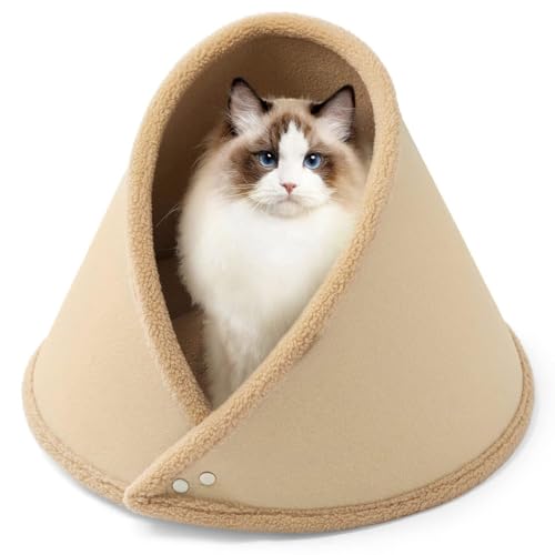 Katzenhaus Höhle,Katzenbett Für Indoor Katzen,Katzenhöhle Katzen Haus,Süßes Halbgeschlossenes Hundebett Mit Abdeckhöhle Und Plüschballspielzeug, Mit Abnehmbarem Kissen,Schlafbett Für Katzen Katzenhaus Höhle,Katzenbett Für Indoor Katzen,Katzenhöhle Katzen Haus,Süßes Halbgeschlossenes Hundebett Mit Abdeckhöhle Und Plüschballspielzeug, Mit Abnehmbarem Kissen,Schlafbett Für Katzen von OATTIS