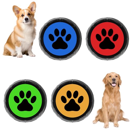 OBEST Hundetasten Buzzer mit Aufnahmefunktion,Hundetrainingssummer,4 Aufnehmbare Buzzer für Hundeinteraktion, Hundesprechknopfset OBEST Hundetasten Buzzer mit Aufnahmefunktion,Hundetrainingssummer,4 Aufnehmbare Buzzer für Hundeinteraktion, Hundesprechknopfset von OBEST