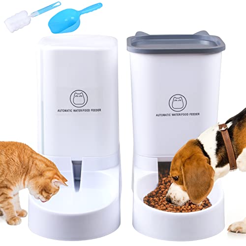 OBOVO futterautomat Katze, 3,8 l Katzen Hund futterautomaten , wasserspender für Katzen und Hunde, 2 Stück Katzen futterautomaten für kleine/große Welpenkätzchen OBOVO futterautomat Katze, 3,8 l Katzen Hund futterautomaten , wasserspender für Katzen und Hunde, 2 Stück Katzen futterautomaten für kleine/große Welpenkätzchen von OBOVO