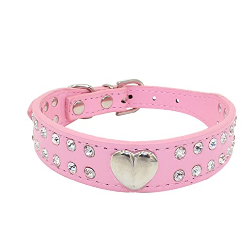 Niedliches Hundehalsband mit Bling-Bling-Strasssteinen -Blumenmuster -Hundehalsband für kleine und mittlere Größen Geschirr Und Halsband (E, XXS) von OBiQuzz