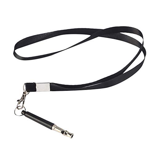 Whistle Ultra Dog Training Trainer Sound Dog -verlorenes Haustier Haustier Andere Hundehalsband 4 cm Breit (Black, One Size) von OBiQuzz