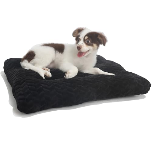 Hundebett für Hundekäfige, waschbar, extra weich, für kleine Rassen, mit rutschfester Unterseite, passend für Käfige, Deluxe-Anti-Angst-Schlafkissen, passend für Hundehütten oder von OCEATO