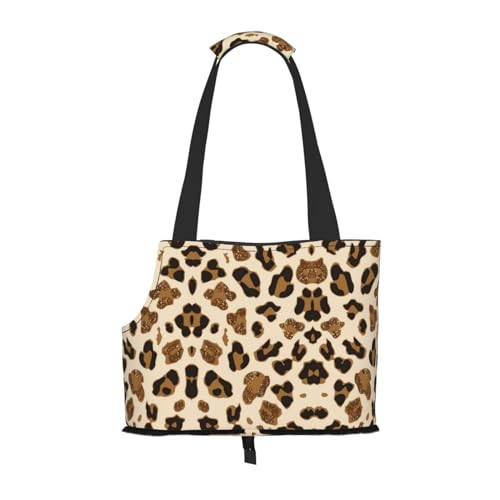 Animal Leopard Pet Portable Foldable Shoulder Bag, Dog and Cat Carrying Bag, Suitable for Subway Shopping, Etc. von OCELIO