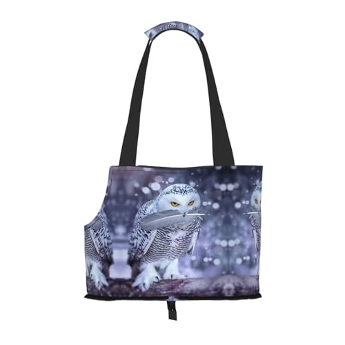 Arctic Owl Pet Portable Foldable Shoulder Bag, Dog and Cat Carrying Bag, Suitable for Subway Shopping, Etc. von OCELIO