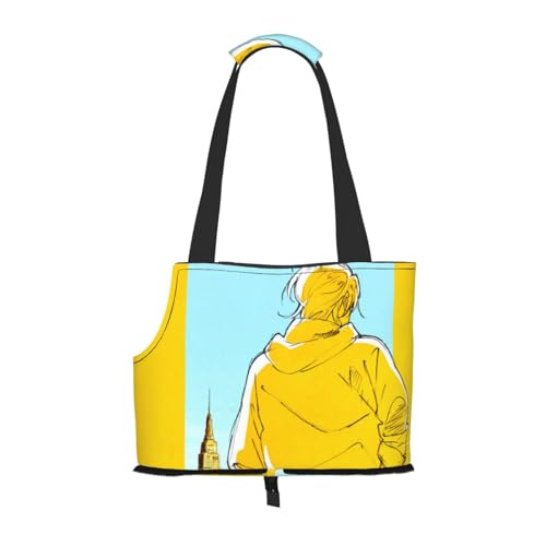 Banana Fish Pet Portable Foldable Shoulder Bag, Dog and Cat Carrying Bag, Suitable for Subway Shopping, Etc. von OCELIO