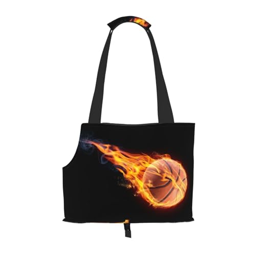 Basketball On Fire Pet Portable Foldable Shoulder Bag, Dog and Cat Carrying Bag, Suitable for Subway Shopping, Etc. von OCELIO