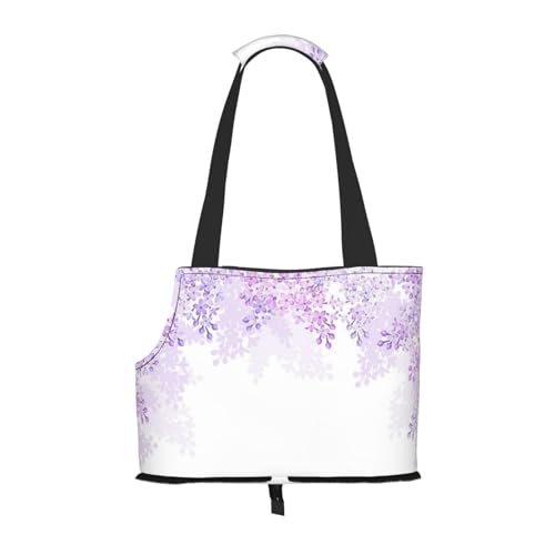 Framing Lilac Flowers in Blossom Pet Portable Foldable Shoulder Bag, Dog and Cat Carrying Bag, Suitable for Subway Shopping, Etc. von OCELIO