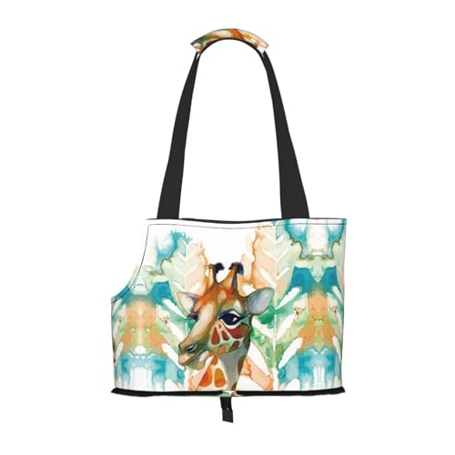 Giraffe Pet Portable Foldable Shoulder Bag, Dog and Cat Carrying Bag, Suitable for Subway Shopping, Etc. von OCELIO
