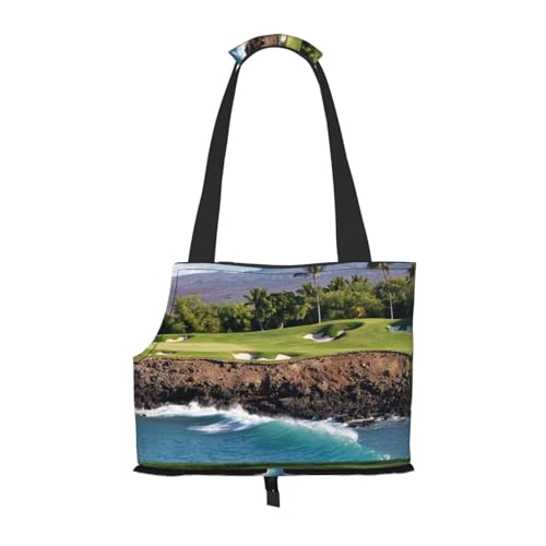 Hawaii Beach Golf Course Pet Portable Foldable Shoulder Bag, Dog and Cat Carrying Bag, Suitable for Subway Shopping, Etc. von OCELIO