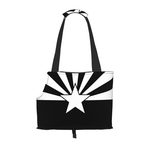 Schwarze Arizona-Flagge, tragbare faltbare Umhängetasche, Tragetasche für Hunde und Katzen, geeignet für U-Bahn-Einkäufe usw. von OCELIO