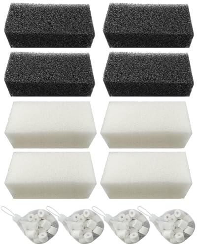 OCHIKI Aquariumfilter für Aquarien mit einem Fassungsvermögen von 20 bis 50 Gallonen, 4er-Set Aquariumfilter-Wartungsset, Keramikringe & Kohlefilter & Schaumstofffilter & Filterbeutel OCHIKI Aquariumfilter für Aquarien mit einem Fassungsvermögen von 20 bis 50 Gallonen, 4er-Set Aquariumfilter-Wartungsset, Keramikringe & Kohlefilter & Schaumstofffilter & Filterbeutel von OCHIKI