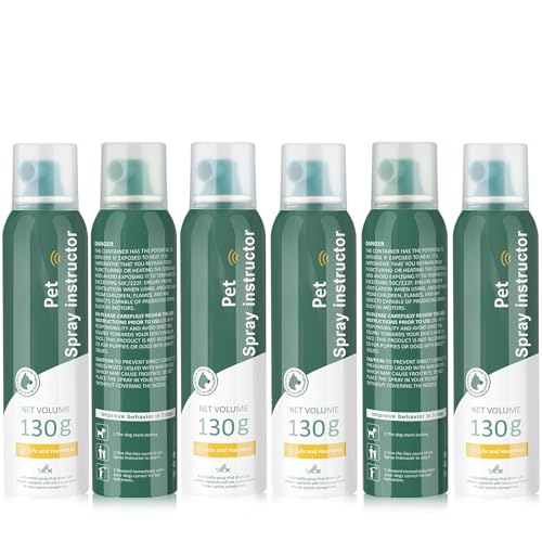 OCKCE Dog Corrector Spray 130ml 6 Pack Dog Corrector Dog Trainer Stoppt Bellen, Hochspringen, Platzvermeidung, Lebensmittelstehlen, Hundekämpfe, Angriff, unerwünschtes Verhalten Einfach zu bedienen von OCKCE