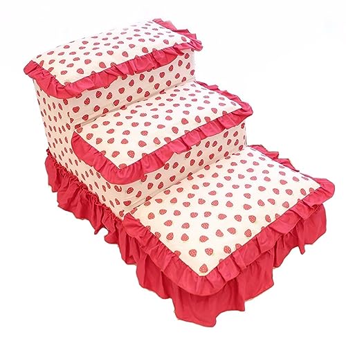 Hundetreppe for kleine Hunde, 3-Stufen-Hundetreppe for hohe Betten und Couch, Hundetreppe for den Innenbereich von OCKULT