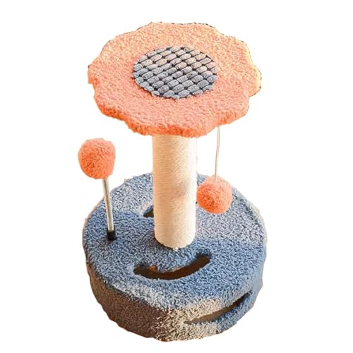 Kratzbaum, Katzenklettergerüst, Blume, Mehrschichtige Katzensprungplattform, Katzenbaum, Katzenkratzbaum, Katzenwohnung for Kätzchen, Große Katzen (Color : Orange, S : 35 * 26cm) von OCKULT