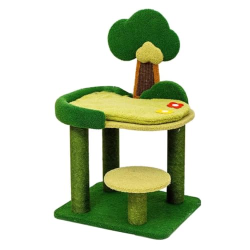 Kratzbaum, Katzenturm mit mit Sisal bedeckten Kratzbäumen, mehrschichtige Katzensprungplattform for Zimmerkatzen von OCKULT