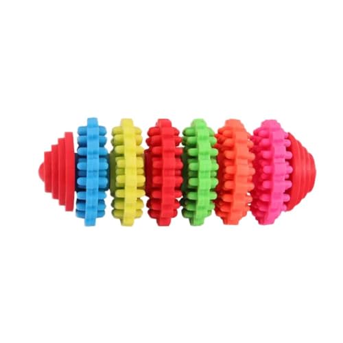 OCKULT Colorful Gear Haustier-Spielzeug, ungiftiges Biss-Gleitgetriebe, buntes interaktives Haustierspielzeug, Zahnreinigungsspielzeug, Hundezähne Gesundheit Beißspielzeug, TPR-Widerstand gegen Bisse, von OCKULT