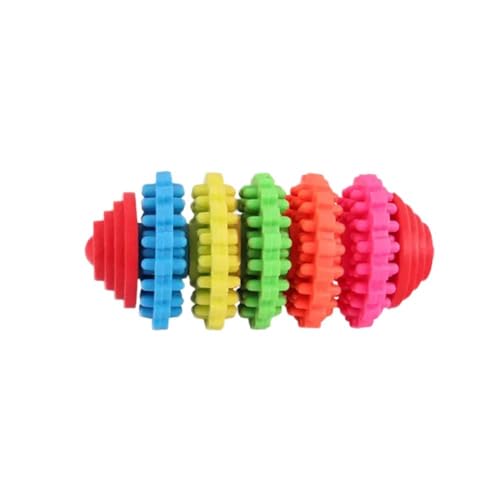 OCKULT Colorful Gear Haustier-Spielzeug, ungiftiges Biss-Gleitgetriebe, buntes interaktives Haustierspielzeug, Zahnreinigungsspielzeug, Hundezähne Gesundheit Beißspielzeug, TPR-Widerstand gegen Bisse, von OCKULT