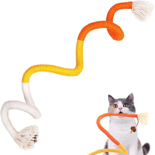 OCKULT Katzenspielzeug Beißseil, Katzenkauspielzeug, interaktives Katzenspielzeug, selbstheilende stickige Katzenminze, Baumwollseil, Kätzchenspielzeug, Haustierbedarf, Zahnreinigung und Stressabbau, von OCKULT