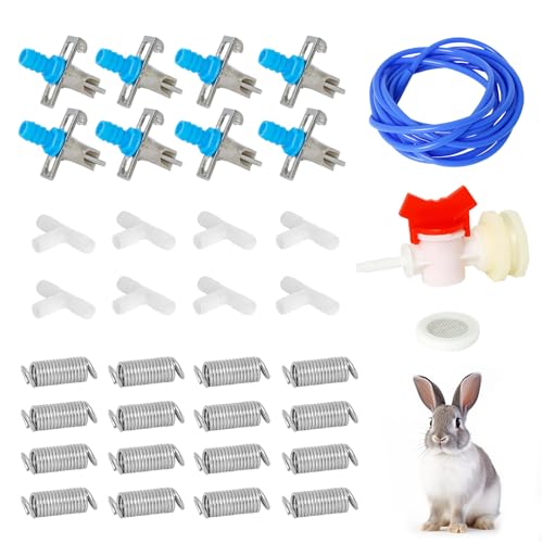 OCQOTAT Automatisches Kaninchen-Bewässerungssystem, Wachtelkaninchen-Wasserflaschenspender, 8 Nippel, Trinkflasche, ID 5/16 Zoll Schlauch, 50,68 m, Widerhaken-Armaturen auf G1/2-Zoll-Gewinde, OCQOTAT Automatisches Kaninchen-Bewässerungssystem, Wachtelkaninchen-Wasserflaschenspender, 8 Nippel, Trinkflasche, ID 5/16 Zoll Schlauch, 50,68 m, Widerhaken-Armaturen auf G1/2-Zoll-Gewinde, von OCQOTAT