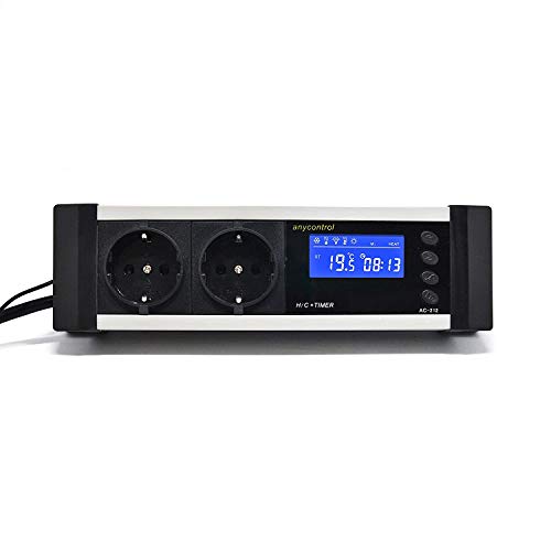 OCS.tec Digitaler Thermostat Thermoregler Temperaturregler Timer Alarm Heizen/Kühlen Tag-/Nachtmodus Reptilien Terrarium TMT-200 Pro TX2 von OCS.tec