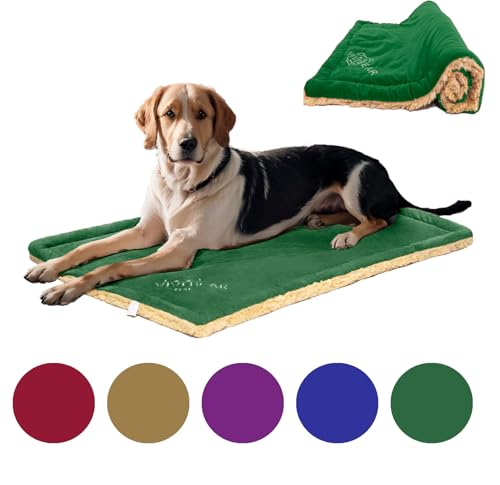 OCSOSO Hundematte Hundebett für Hundekäfige, waschbar, weiches Plüsch, wendbar, für drinnen und draußen, 110 x 70 cm, Grün OCSOSO Hundematte Hundebett für Hundekäfige, waschbar, weiches Plüsch, wendbar, für drinnen und draußen, 110 x 70 cm, Grün von OCSOSO
