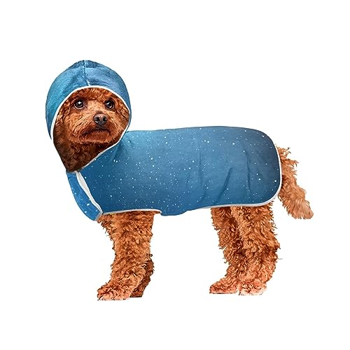 Blaue Glitzer-Hundehandtücher zum Trocknen von Hunden, maschinenwaschbar, mit Kapuze, Hundehandtücher zum Trocknen von Hunden und Katzen, Hundehandtuch mit Kapuze Blaue Glitzer-Hundehandtücher zum Trocknen von Hunden, maschinenwaschbar, mit Kapuze, Hundehandtücher zum Trocknen von Hunden und Katzen, Hundehandtuch mit Kapuze von ODAWA