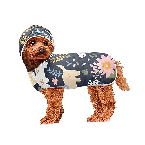 Blumen und Welpen Haustier Handtuch Hund Trockenmantel Bademantel Handtuch Schnell Trocknendes Handtuch für Hunde und Katzen Blumen und Welpen Haustier Handtuch Hund Trockenmantel Bademantel Handtuch Schnell Trocknendes Handtuch für Hunde und Katzen von ODAWA