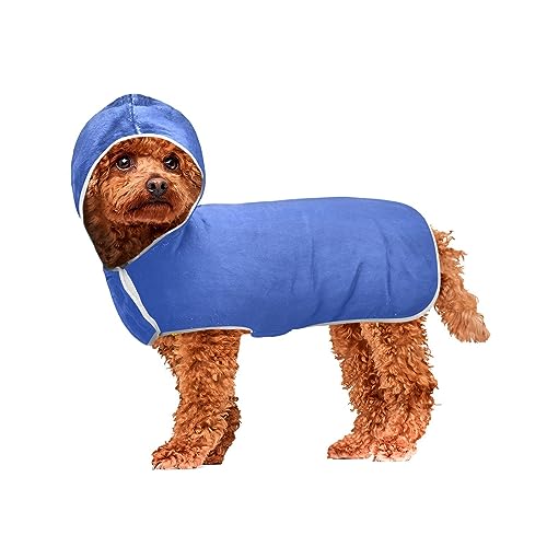 Cerulean Blue Dog Shower Attachment Machine Washable Hooded Dog Towels for Drying Dogs and Cats Wearable Hooded Bath Pet Towel Cerulean Blue Dog Shower Attachment Machine Washable Hooded Dog Towels for Drying Dogs and Cats Wearable Hooded Bath Pet Towel von ODAWA