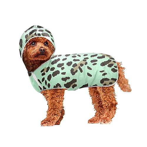 Grün/Braun Leopard Haut Textur Haustier Bademantel Schnell Haustier Trocknen Handtücher Nach Bad, Pool oder Strand Mit Kapuze Hund Handtuch Grün/Braun Leopard Haut Textur Haustier Bademantel Schnell Haustier Trocknen Handtücher Nach Bad, Pool oder Strand Mit Kapuze Hund Handtuch von ODAWA