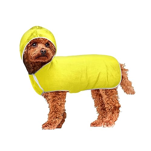 Haustier-Handtuch, super saugfähig, schnell trocknend, super saugfähig, für Hunde und Katzen, Kanariengelb Haustier-Handtuch, super saugfähig, schnell trocknend, super saugfähig, für Hunde und Katzen, Kanariengelb von ODAWA