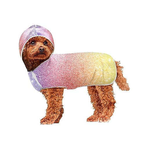 Haustierhandtuch mit Kapuze, leicht, schnell trocknend, für Hunde, maschinenwaschbar, mit Kapuze, Violett, Rot, Gelb Haustierhandtuch mit Kapuze, leicht, schnell trocknend, für Hunde, maschinenwaschbar, mit Kapuze, Violett, Rot, Gelb von ODAWA