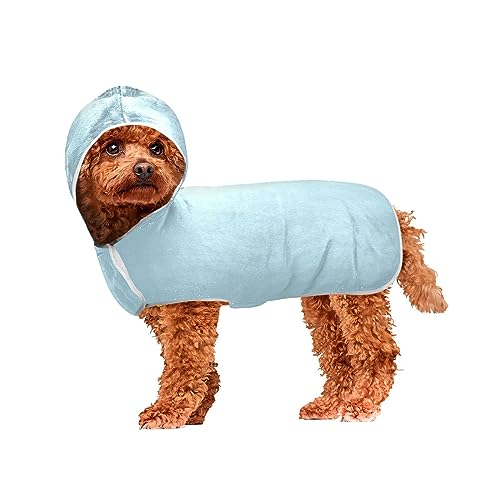 Hellblauer Haustier-Bademantel, schnelles Trocknen von Haustieren nach dem Baden, Pool oder Strand, tragbares Hundehandtuch Hellblauer Haustier-Bademantel, schnelles Trocknen von Haustieren nach dem Baden, Pool oder Strand, tragbares Hundehandtuch von ODAWA