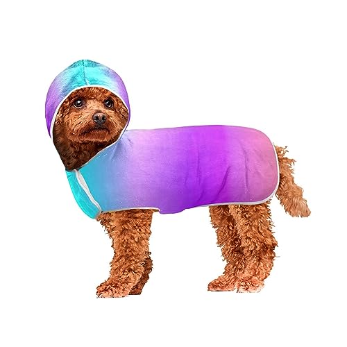 Lila Blau Ombre Hund Bademantel Handtuch Schnell Trocknendes Handtuch für Hunde und Katzen Tragbares Kapuzenbad Haustier Handtuch Lila Blau Ombre Hund Bademantel Handtuch Schnell Trocknendes Handtuch für Hunde und Katzen Tragbares Kapuzenbad Haustier Handtuch von ODAWA
