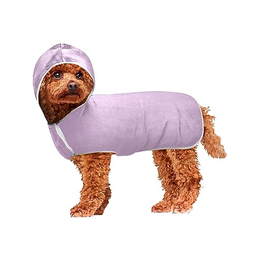 Lilac Pet Bademantel Leichter Schnell Trocknender Bademantel für Hunde Maschinenwaschbare Kapuzenhandtücher zum Trocknen von Hunden und Katzen Lilac Pet Bademantel Leichter Schnell Trocknender Bademantel für Hunde Maschinenwaschbare Kapuzenhandtücher zum Trocknen von Hunden und Katzen von ODAWA