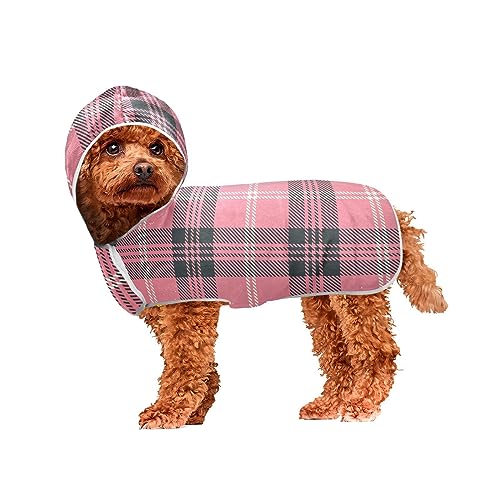 Plaid Fast Dry Towel Machine Washable Hooded Dog Towels for Drying Dogs and Cats Wearable Hooded Bath Pet Towel Plaid Fast Dry Towel Machine Washable Hooded Dog Towels for Drying Dogs and Cats Wearable Hooded Bath Pet Towel von ODAWA