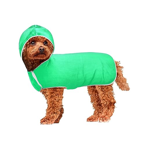 Spring Green Pet Bademantel Schnell Haustier Trocknen Handtücher Nach Baden, Pool oder Strand Mit Kapuze Hund Handtuch von ODAWA