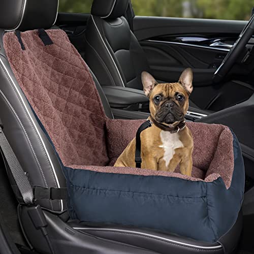 Hundeautositz, weiche Haustier-Sitzerhöhung für kleine und mittelgroße Hunde, wasserdichtes und kratzfestes Hundeautobett für Rück- und Vordersitz von ODDPET