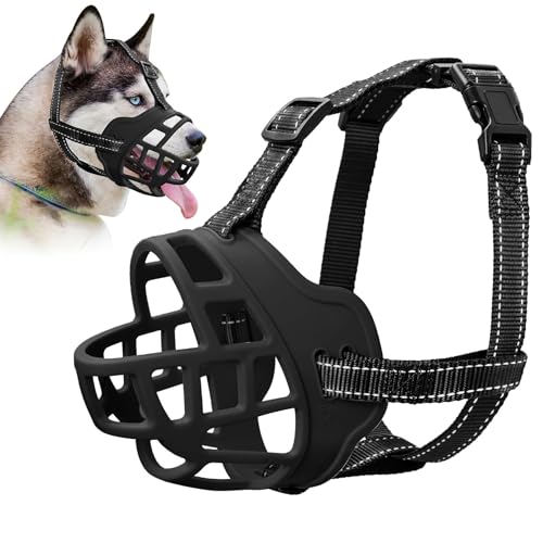 ODRIEW Hundemaulkorb für große Hunde, atmungsaktiver Korbmaulkörbe für kleine, mittelgroße und XL-aggressive Hunde, ermöglicht das Hecheln trinken, geeignet für Fellpflege, Trimmtraining (6, Schwarz) ODRIEW Hundemaulkorb für große Hunde, atmungsaktiver Korbmaulkörbe für kleine, mittelgroße und XL-aggressive Hunde, ermöglicht das Hecheln trinken, geeignet für Fellpflege, Trimmtraining (6, Schwarz) von ODRIEW