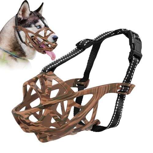 ODRIEW Maulkorb für große Hunde (Camouflage Braun, XL) von ODRIEW
