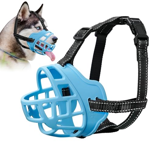 ODRIEW Maulkorb für große Hunde (Luminöses Blau, 5) von ODRIEW