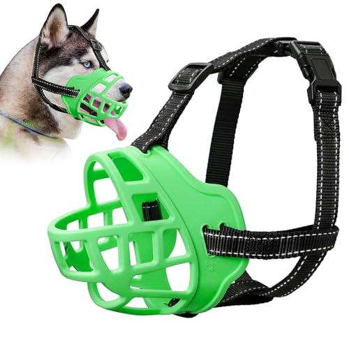 ODRIEW Maulkorb für große Hunde (Luminöses Grün, 5) von ODRIEW