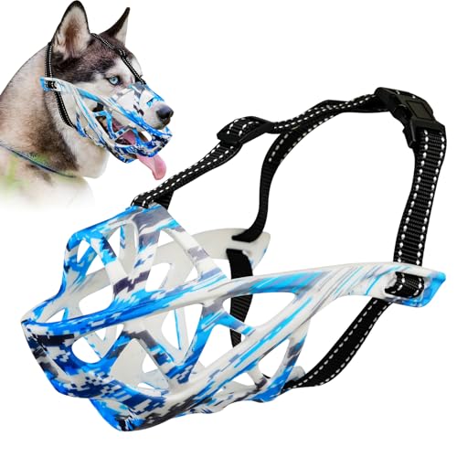 ODRIEW Maulkorb für große Hunde (Tarnblau, M) von ODRIEW