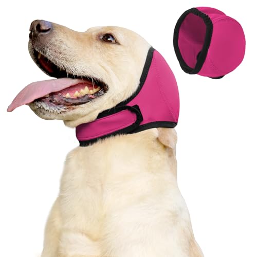 ODSSDAPU Hunde-Ohrenschützer, Lärmschutz, wasserdicht, Ohrenschutz für Angstlinderung und Beruhigung, leise Ohren für Hunde, Rosa, Größe S von ODSSDAPU