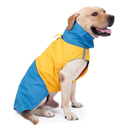 Warmer Hundemantel in Größe XXXL: winddichte Winter-Outdoor-Jacken, kaltes Wetter, wasserdichter Regenmantel mit Loch für die Leine, Blau + Gelb Warmer Hundemantel in Größe XXXL: winddichte Winter-Outdoor-Jacken, kaltes Wetter, wasserdichter Regenmantel mit Loch für die Leine, Blau + Gelb von ODSSDAPU