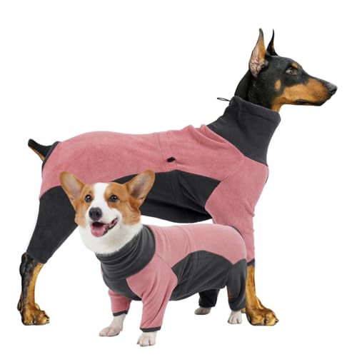 ODSSTAIPS Hunde-Wintermantel, warmes Hunde-Sweatshirt, winddichte Fleece-Hundejacke, für kaltes Wetter, Hundebody zum Spazierengehen, Wandern, Reisen, Nadelgrau, Größe M von ODSSTAIPS