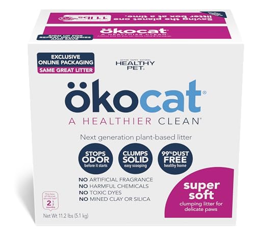 ÖKOCAT Klumpstreu aus Naturholz, superweich, für empfindliche Pfoten, 5,1 kg, mittelgroß, rosa von ÖKOCAT