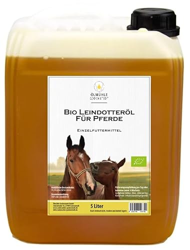 Leindotteröl für Pferde 5 Liter, stets frisch aus 1. Kaltpressung, naturbelassen, mit Öko-Strom in Niedersachsen hergestellt, reich an Vitamin E, ideal für den Fellwechsel Leindotteröl für Pferde 5 Liter, stets frisch aus 1. Kaltpressung, naturbelassen, mit Öko-Strom in Niedersachsen hergestellt, reich an Vitamin E, ideal für den Fellwechsel von Ölmühle Godenstedt