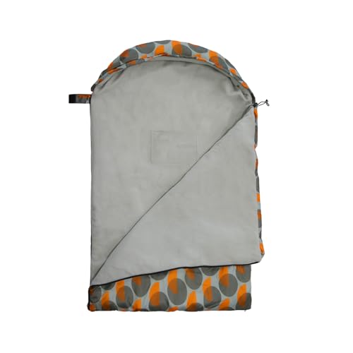 Haustier der Hund Schlafsack, faltbares Hundebett mit 3 Wärmetemperaturpegel verstellbar, Hundematte im Freien mit Reißverschluss und Haken zum Campen (Orange und grau) von OFFAXE