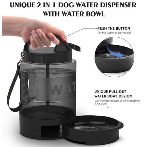 Hundewasserflasche, tragbare Hundeswasserflasche, Wasserflasche mit 77 Unzen Kapazität zum Wandern, Gehen, Outdoor -Abenteuer Hundewasserflasche, tragbare Hundeswasserflasche, Wasserflasche mit 77 Unzen Kapazität zum Wandern, Gehen, Outdoor -Abenteuer von OFFAXE
