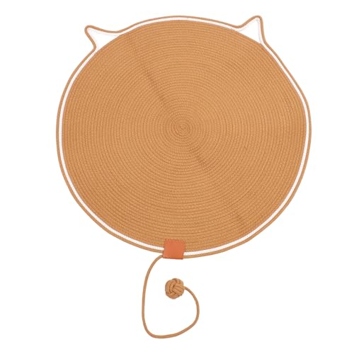 Katzenkratzermatte, 80 cm stabil runde Baumwollseil -Katzener -Kratzermatte mit breitem gewölbten Design und leicht zu warten, Robustes Kratzer -Pad für Zuhause von OFFAXE